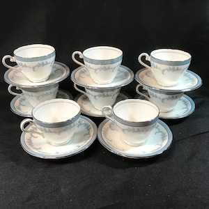 Vintage Aynsley Kenmore Demitasse Cups and Saucers, Set of 8, Fine Bone China