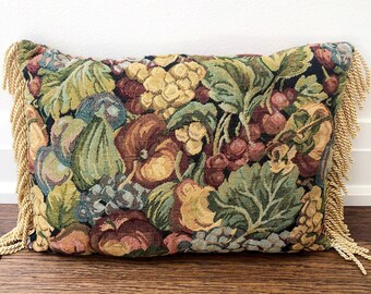 tapestry pillows with fringe