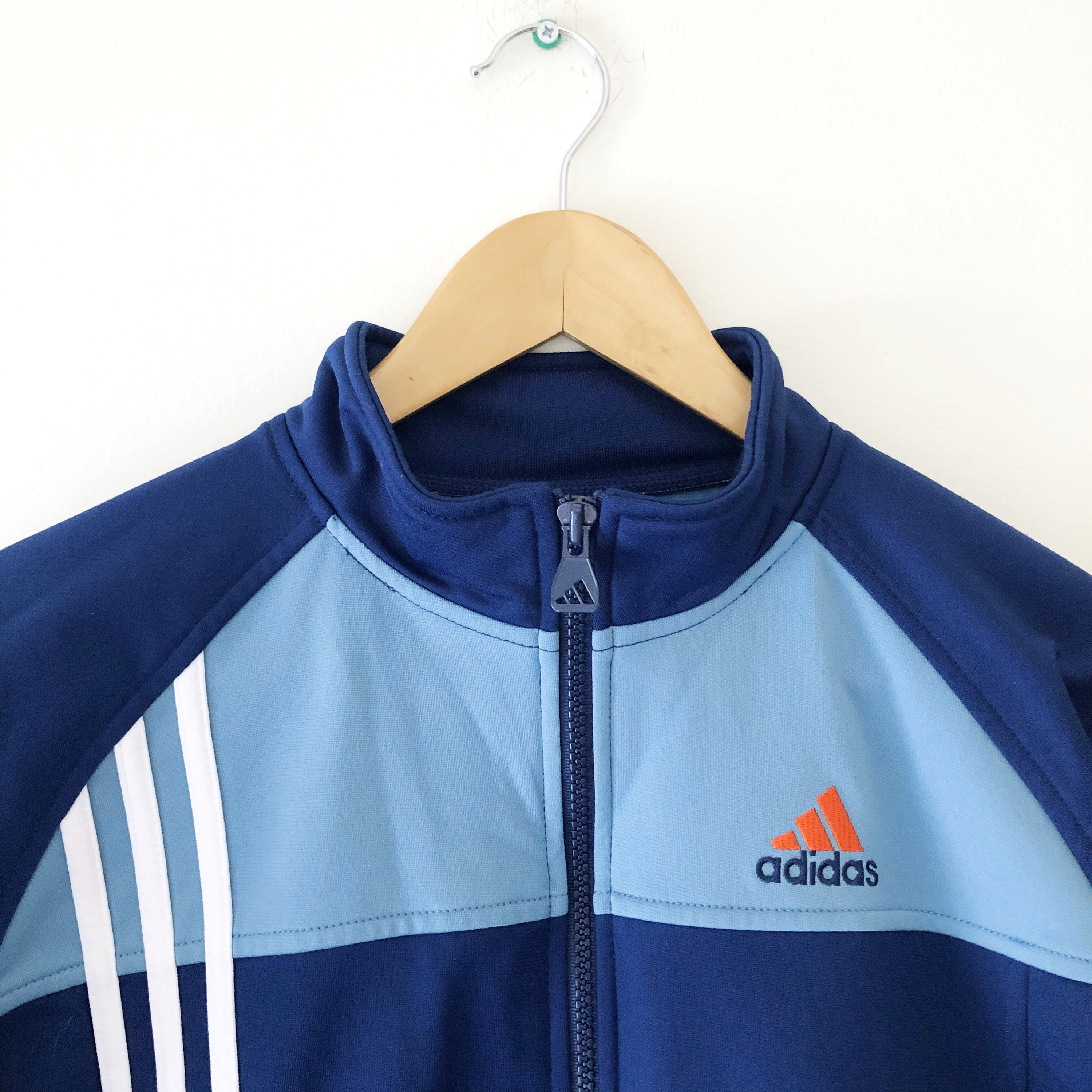 Vintage 90s Adidas Blue and Orange Track Top - Etsy