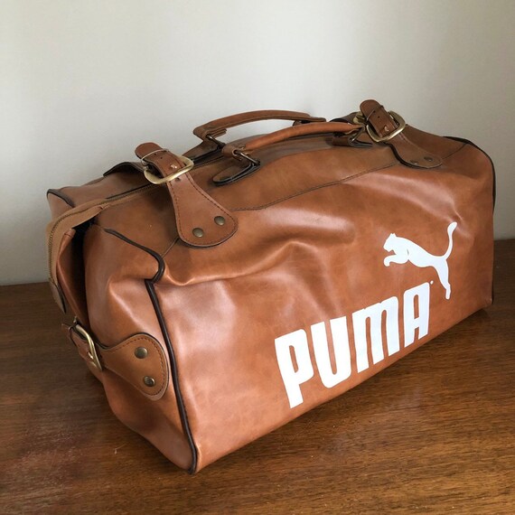 puma leather duffle bag