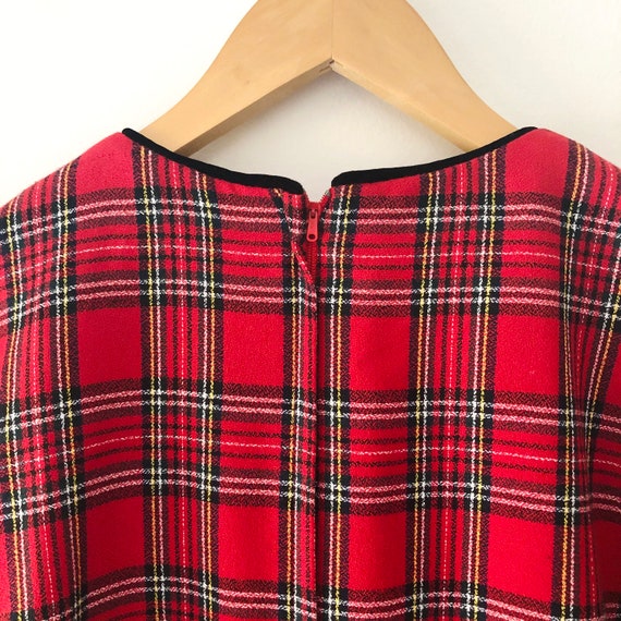 Vintage 80s Talbots Red Plaid Long Sleeve Pencil … - image 7