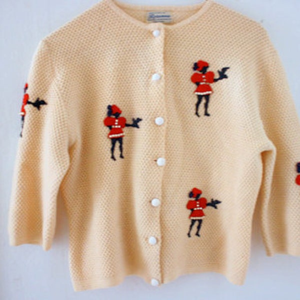 Vintage 50s Applique Cardigan