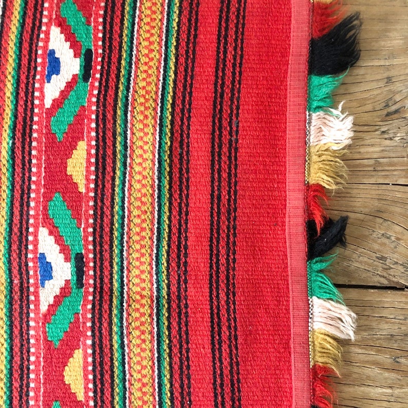 Vintage 2x4.5 Southwestern Runner Rug Multicolor Rug Mexican Etsy