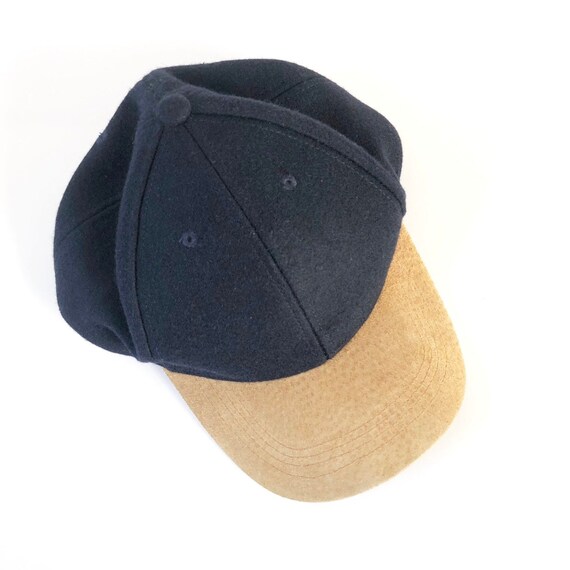 wool baseball cap with suede brim
