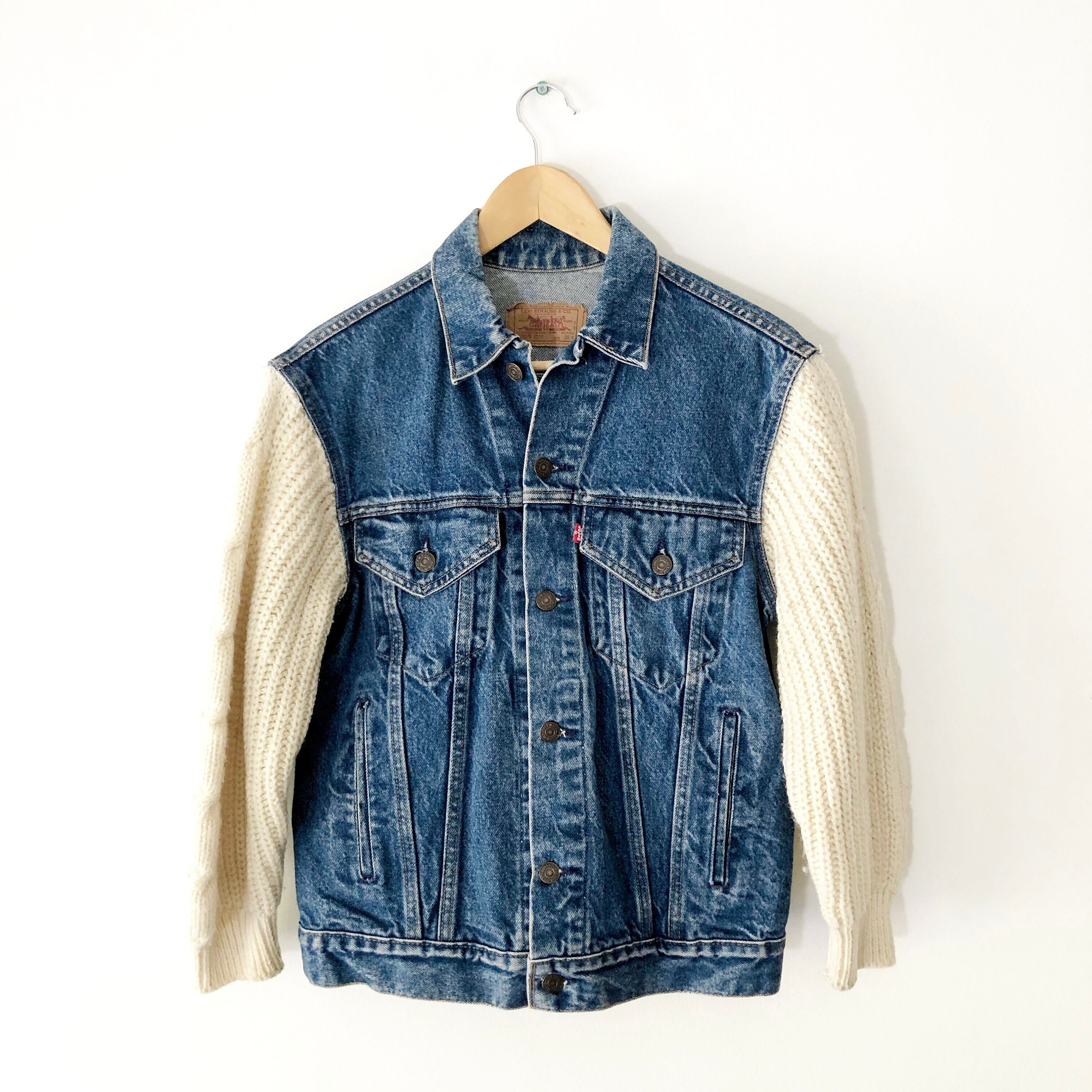 Knit Denim Jacket - Etsy