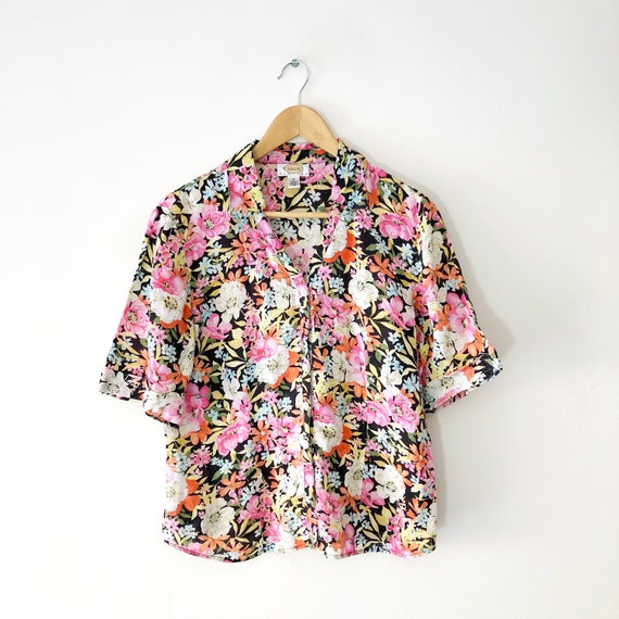 talbots floral blouse
