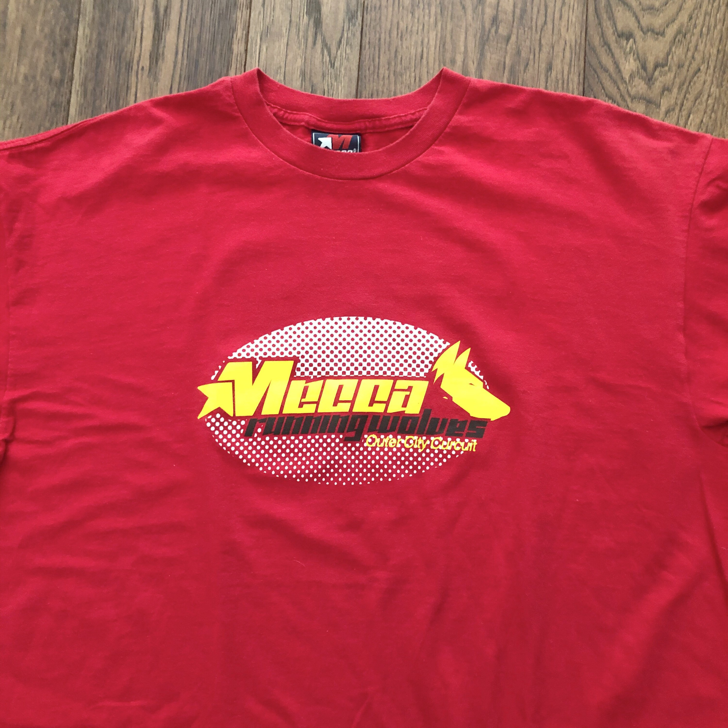 Vintage 90s Mecca USA Red and Yellow Graphic T Shirt Made in ...