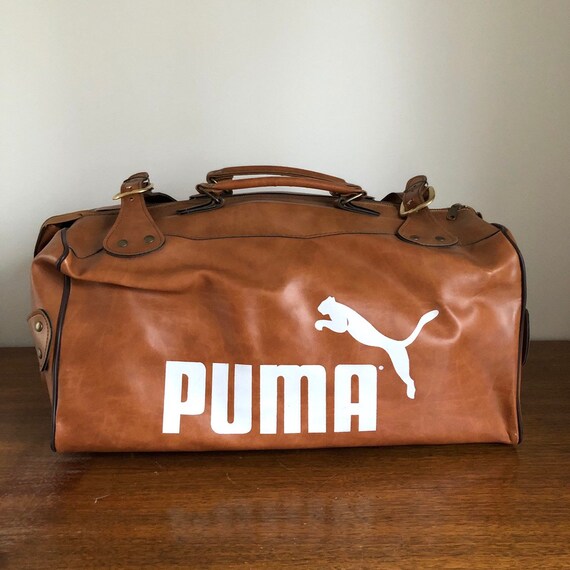 puma leather duffle bag