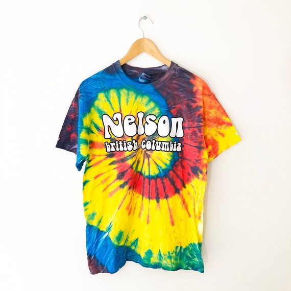 Vintage 90s Rainbow Tie Dye Nelson 