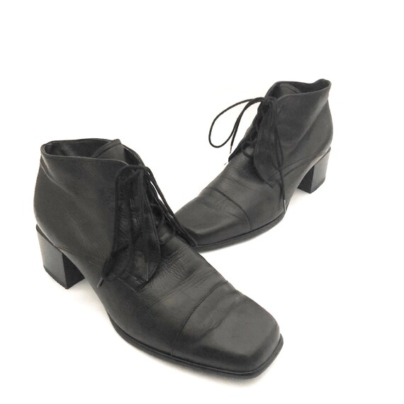 90s chunky heel boots