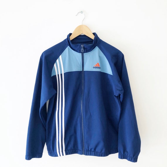 Vintage 90s Adidas Blue and Orange Track Top - Etsy Vintage 90s Adidas Blue and Orange Track Top - Etsy
