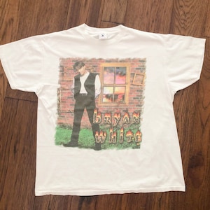 Vintage 1996 Bryan White Single Stitch Graphic T Shirt, Made in USA, 100% Cotton, Size XL