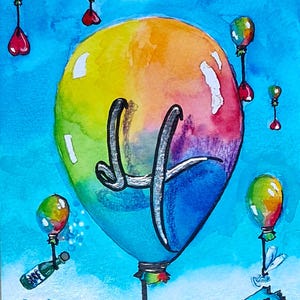 Grußkarte Wunschkarte Aquarellmalerei Yoshisarts