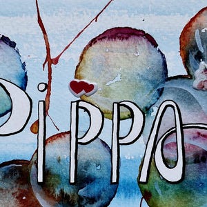 Personally customized watercolor greeting cards with envelope