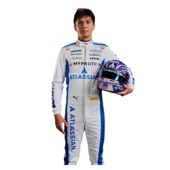 Alexander Albon Williams F1 Team Racing  2025 Go Karting Suit Race Suit  2025 model Level 2 Digital printed Kart racing Suit