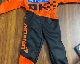 McLaren Anzug Oscar Piastri Anzug F1 Team Racing Go-Kart-Anzug Rennen 2025 Modell Level 2 Digital gedruckter Kart-Rennanzug Gratis Geschenk Balaclava