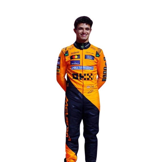 Lando Norris Mclaren F1 Suit  McLaren F1 Team Racing Go Karting Suit 2025 model Level 2 Digital printed Kart racing Suit Free Gift Balaclava