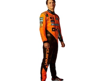 McLaren Suit Oscar Piastri Suit F1 Team Racing Go Karting Suit Race 2025 model Level 2 Digital printed Kart racing Suit Free Gift Balaclava