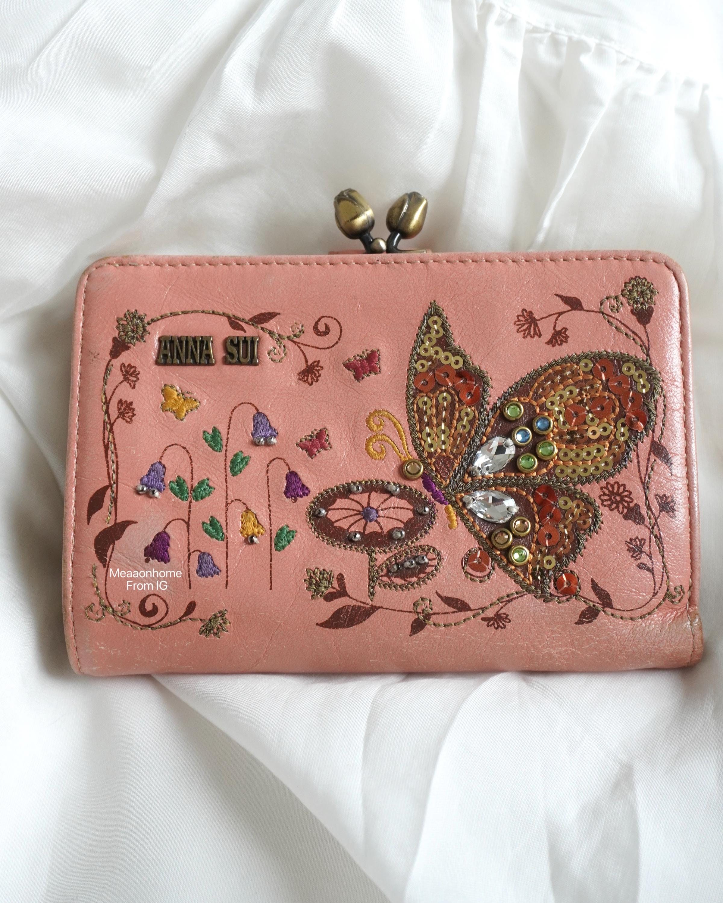 小物 ANNA SUI Butterfly Clasp Wallet Floral Anna Sui Wallet - Etsy