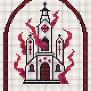Burning Gothic Church
