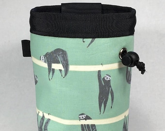 Chalk bag, Sloth, Climbing Chalk Bag, Chalk bag Climbing, Rock Climbing Chalk bag, Chalkbag, Climbing Gear, Sloth Chalk bag, Green