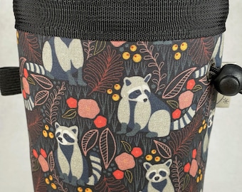 Raccoons and Flowers Chalk Bag
