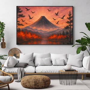 Autumn Mountain Landscape TV Art: Cozy Fall Scenery (Digital Download 3840x2160 px)