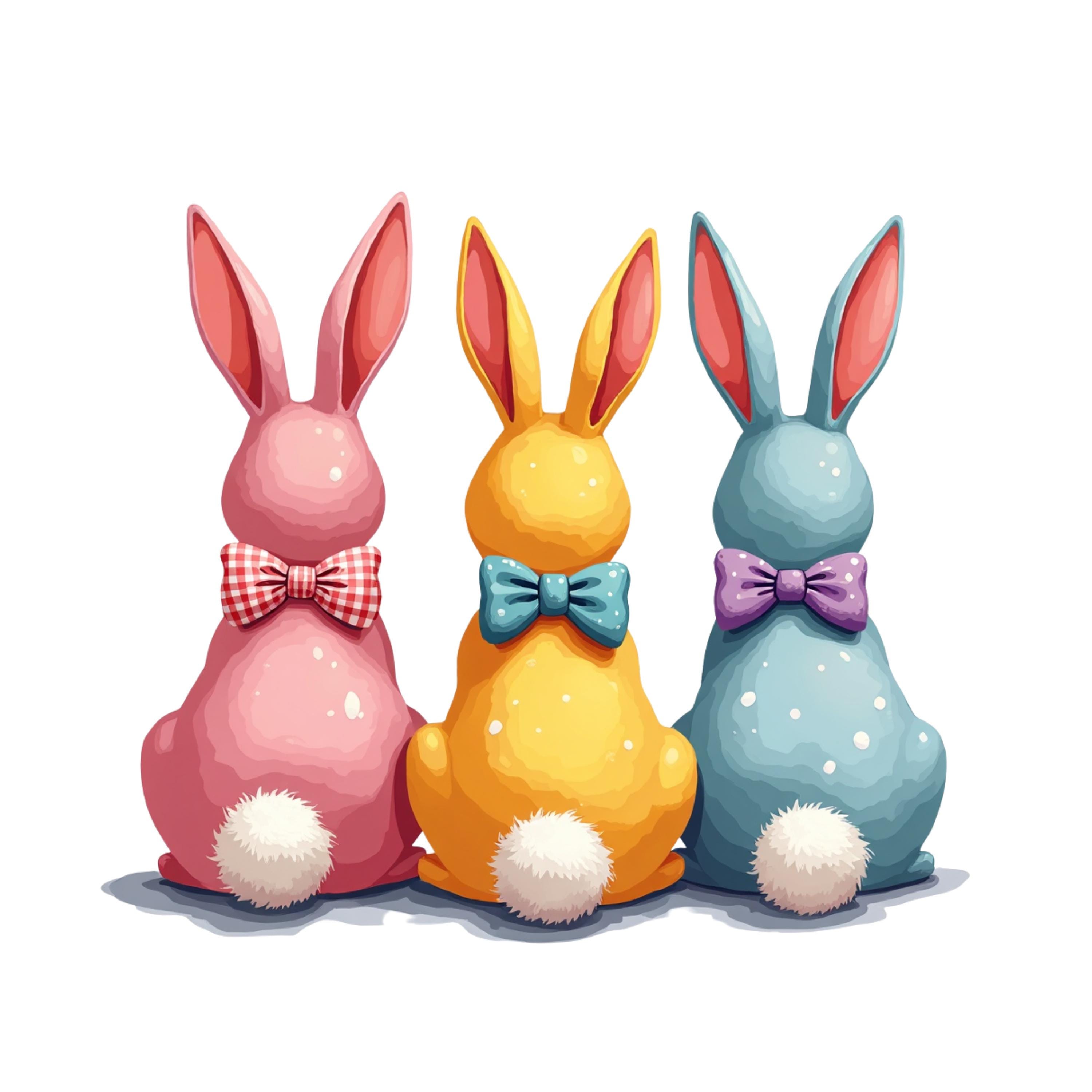 Bunny Trio PNG, Easter Bunnies Sublimation Shirt Design - Etsy