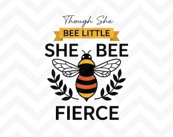Feminist Bee PNG: Fierce Girls Sublimation Design (Digital Download)