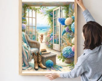 Coastal Grandma ,cottage coquette, Southern Coastal Art Digital Download