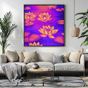 Pink Lotus Printable Wall Art, Digital Download, Floral Home Decor, Botanical Art Print for Instant Decor, Instant Digital Download