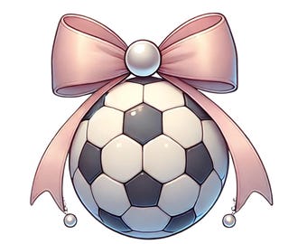 Soccer Ball Pink Bow PNG, Sublimation Design for Coquette Soccer Shirt, Proud Sports Mom, Trendy Sports Clipart Digital Download