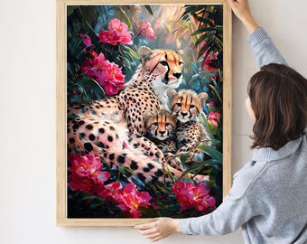 Light Pink Cheetah Print: Modern Boho Teen Girl Room Decor (Digital Download