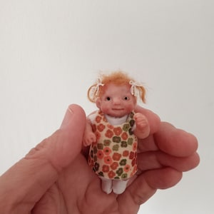 Nuevo, casa de muñecas ooak para niños pequeños, casa de muñecas ooak para bebés, bebé de arcilla polimérica