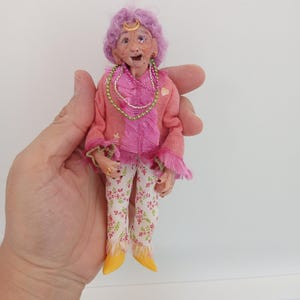 ooak 1:12 polymer clay doll, dollhouse doll