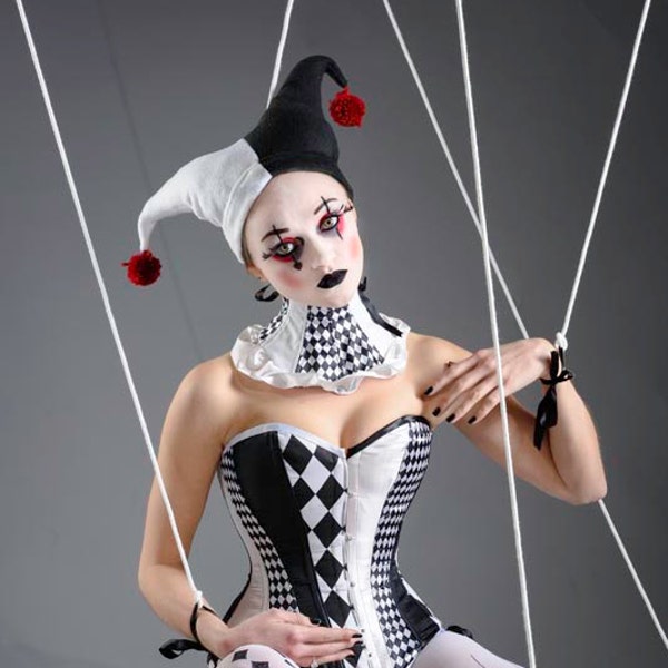 Harlequin corset - Harlequin cosplay- Harlequin costume. UK 8-10
