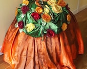 Woodland Hippy bohemian corset wedding dress / prom with bustle MADE TO ORDER/ measure Ethereal goddess