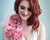 Handmade flower and bead clip. Handmade to order in colours, textures and sizes of your choice