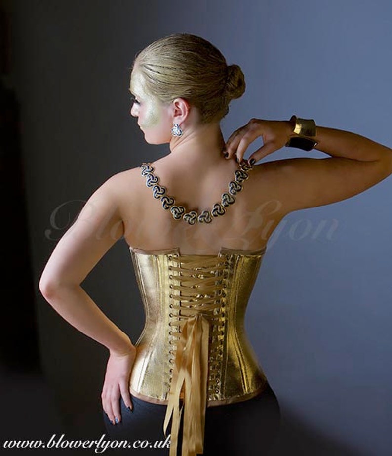 Gold Corset Cosplay Costume Metallic Metropolis Corset UK 8 10 Etsy UK