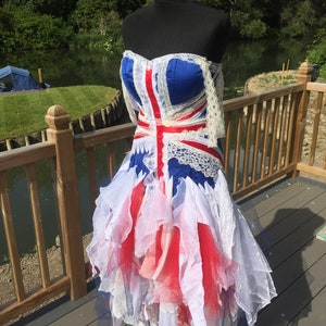 SALE. Union jack dress alternative dress. UK 8 image 7