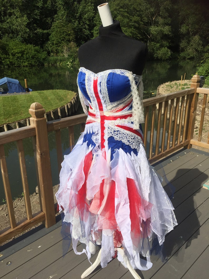 SALE. Union jack dress alternative dress. UK 8 image 7