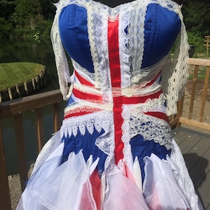 SALE. Union jack dress alternative dress. UK 8 image 6