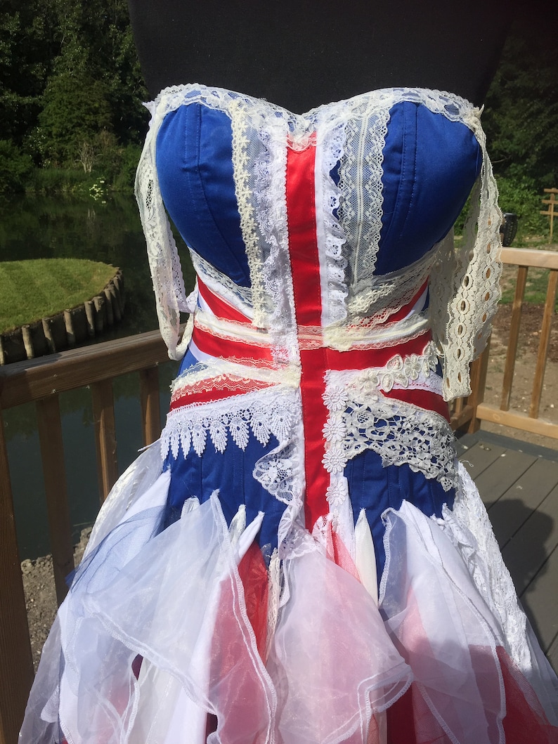 SALE. Union jack dress alternative dress. UK 8 image 6