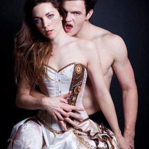 Steampunk wedding dress- alternative prom dress- MADE TO ORDER