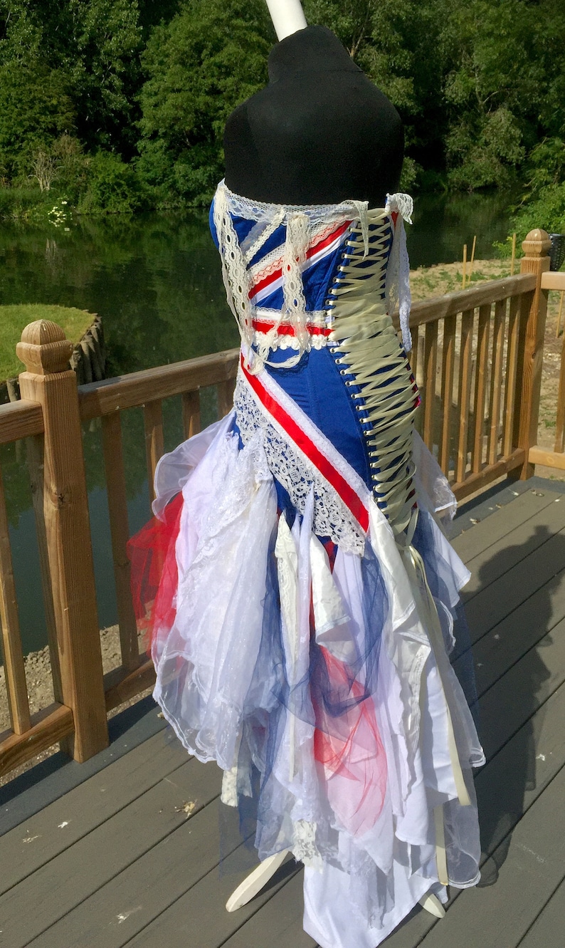 SALE. Union jack dress alternative dress. UK 8 image 5