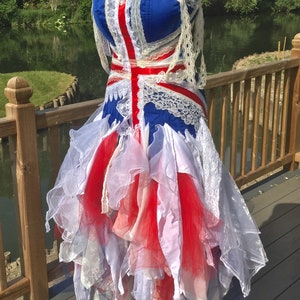 SALE. Union jack dress alternative dress. UK 8 image 3