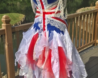 Union jack hotsell ball gown