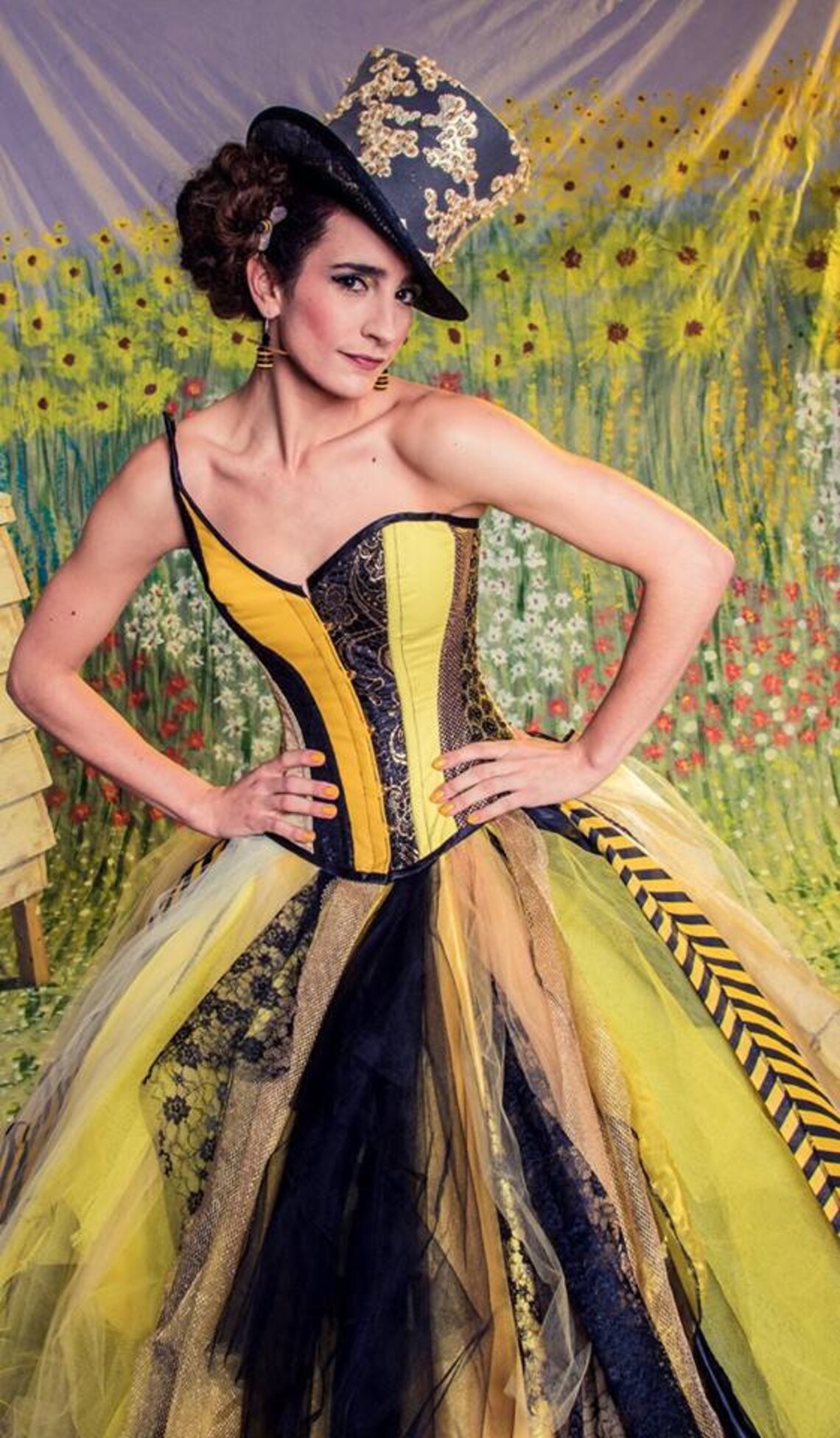 Prom Design Alternative Alternative Wedding Dress- Alternative Prom Dress- Bumblebee Dress ...