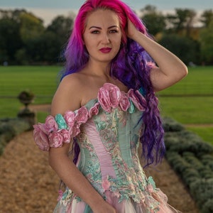 Pastel Goth Wedding Dress- Pastel Rainbow Wedding Dress MADE TO ORDER ...