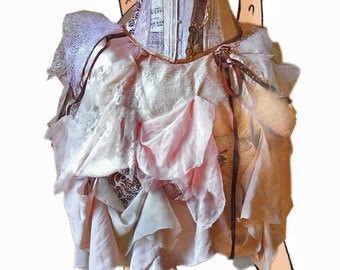 Steampunk wedding dress- alternative wedding dress- blush wedding dress- nude wedding dress- prom dress- MADE TO ORDER